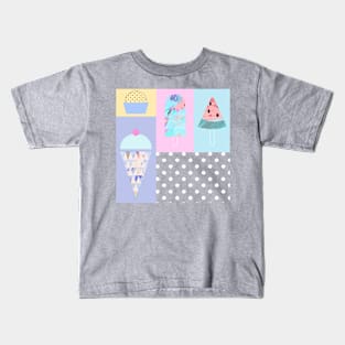 Ice Cream Polka Dots Kids T-Shirt